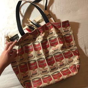 Andy Warhol Campbell’s tomato soup print tote bag